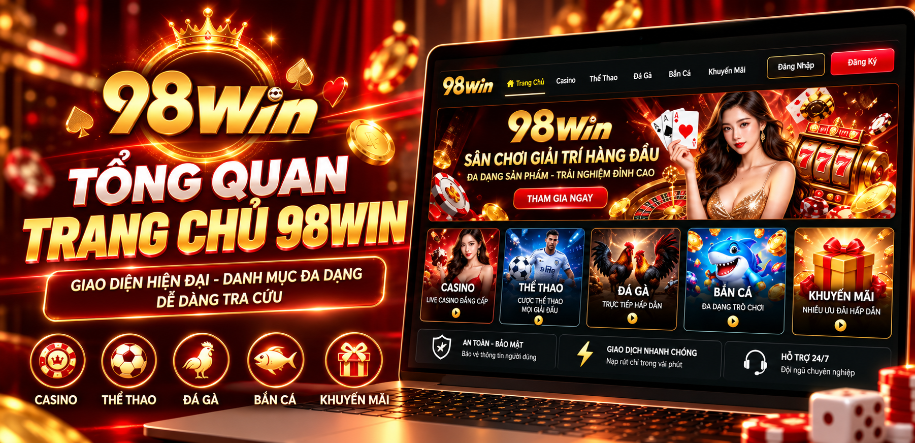 Tổng quan trang chủ 98WIN